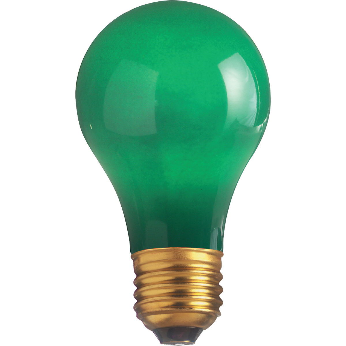 Satco 25W Ceramic Green Medium A19 Incandescent Party Light Bulb  Image 1