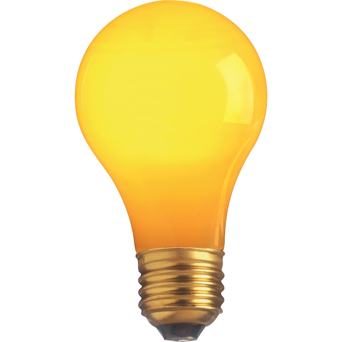 Satco 25W Ceramic Yellow Medium A19 Incandescent Party Light Bulb  Image 1