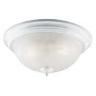 Canarm 15 In. White Incandescent Flush Mount Ceiling Light Fixture Image 1