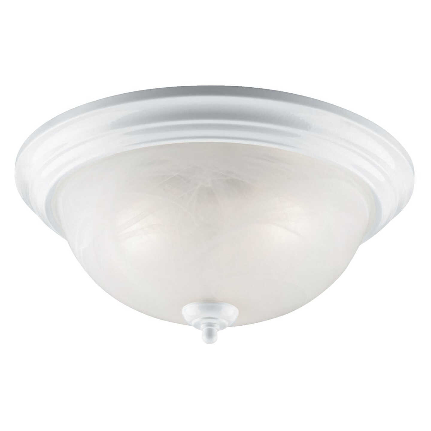 Canarm 15 In. White Incandescent Flush Mount Ceiling Light Fixture Image 1