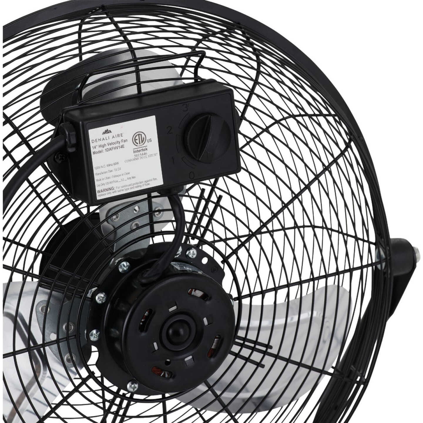 Denali Aire 14 In. Black 3-Speed High Velocity Floor Fan Image 6