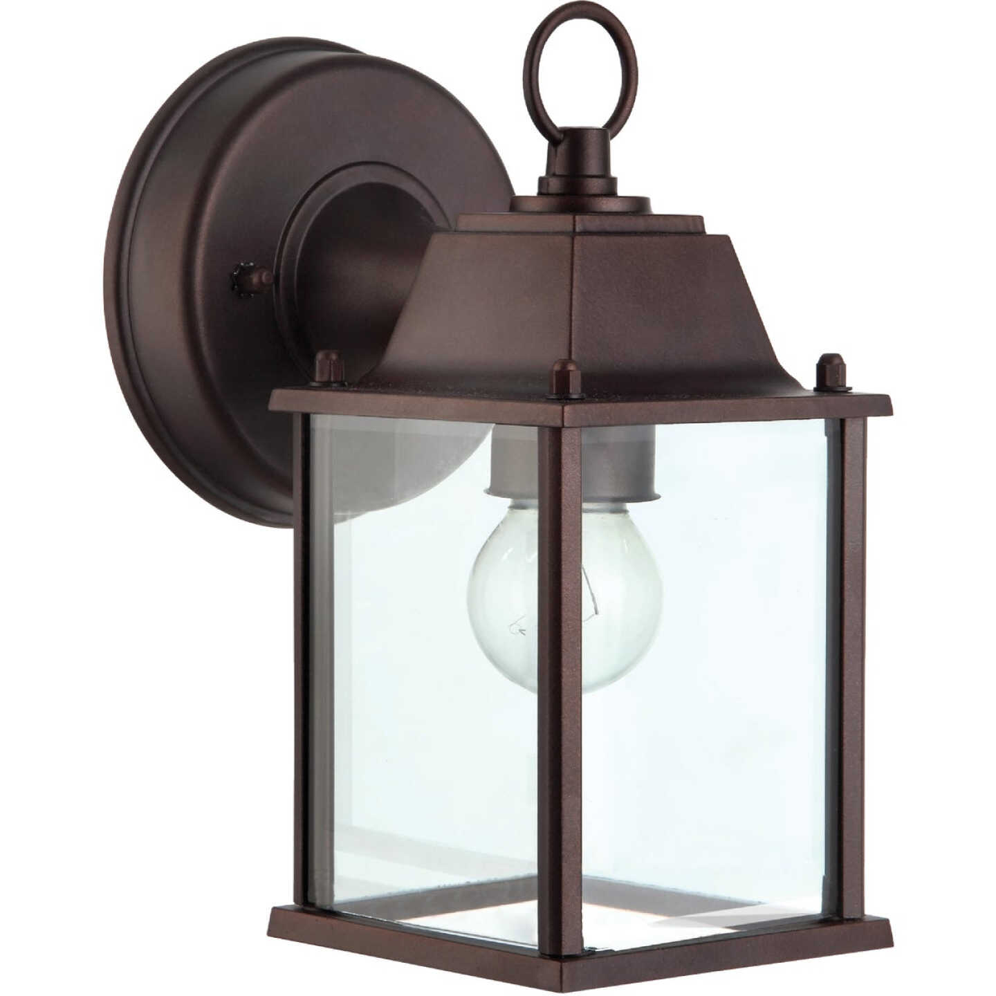 Canarm 100W Oil-Rubbed Bronze Incandescent Lantern Outdoor Wall Light Fixture Image 1