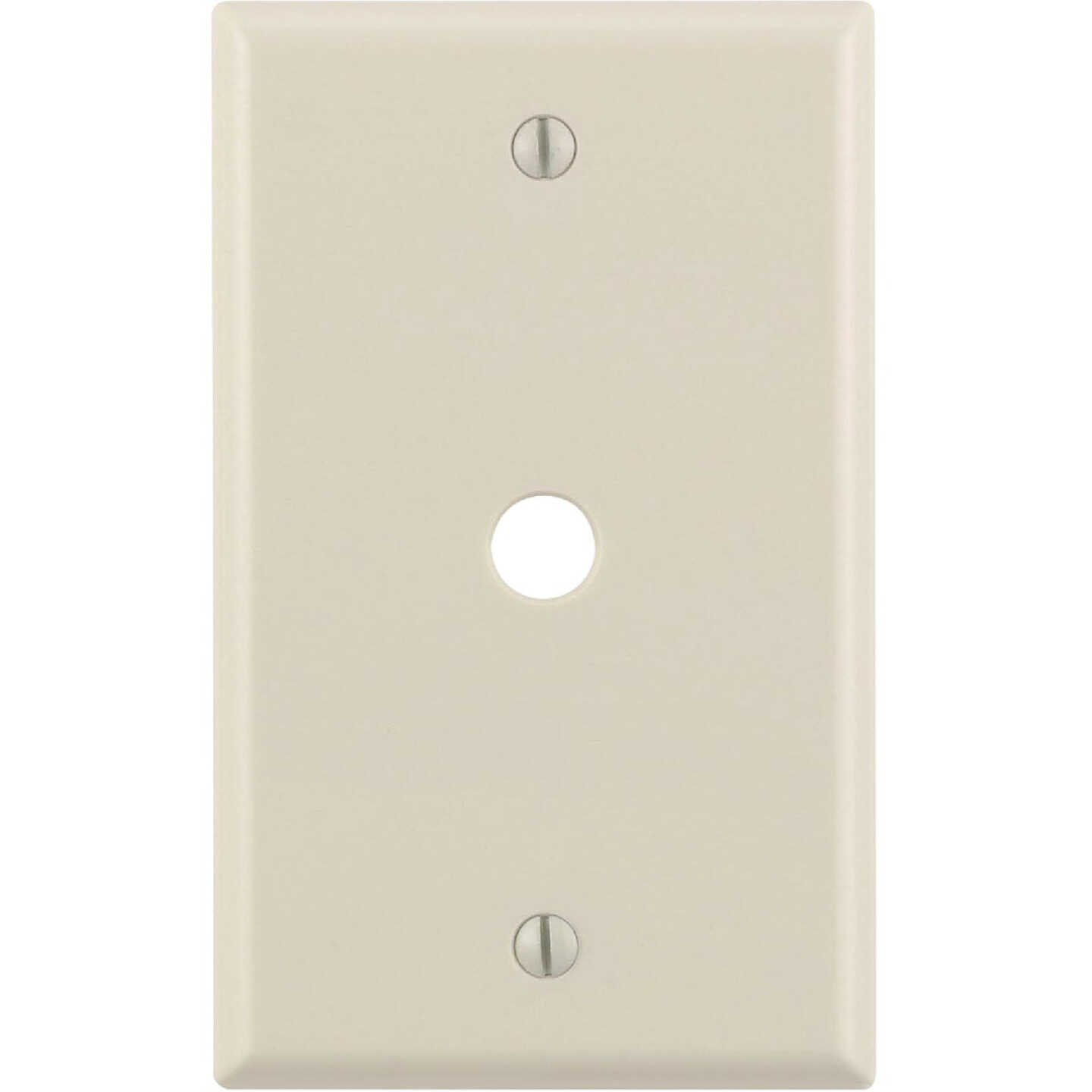 Leviton 1-Gang Plastic Light Almond Telephone/Cable Wall Plate with 0.312 In. Hole Image 1
