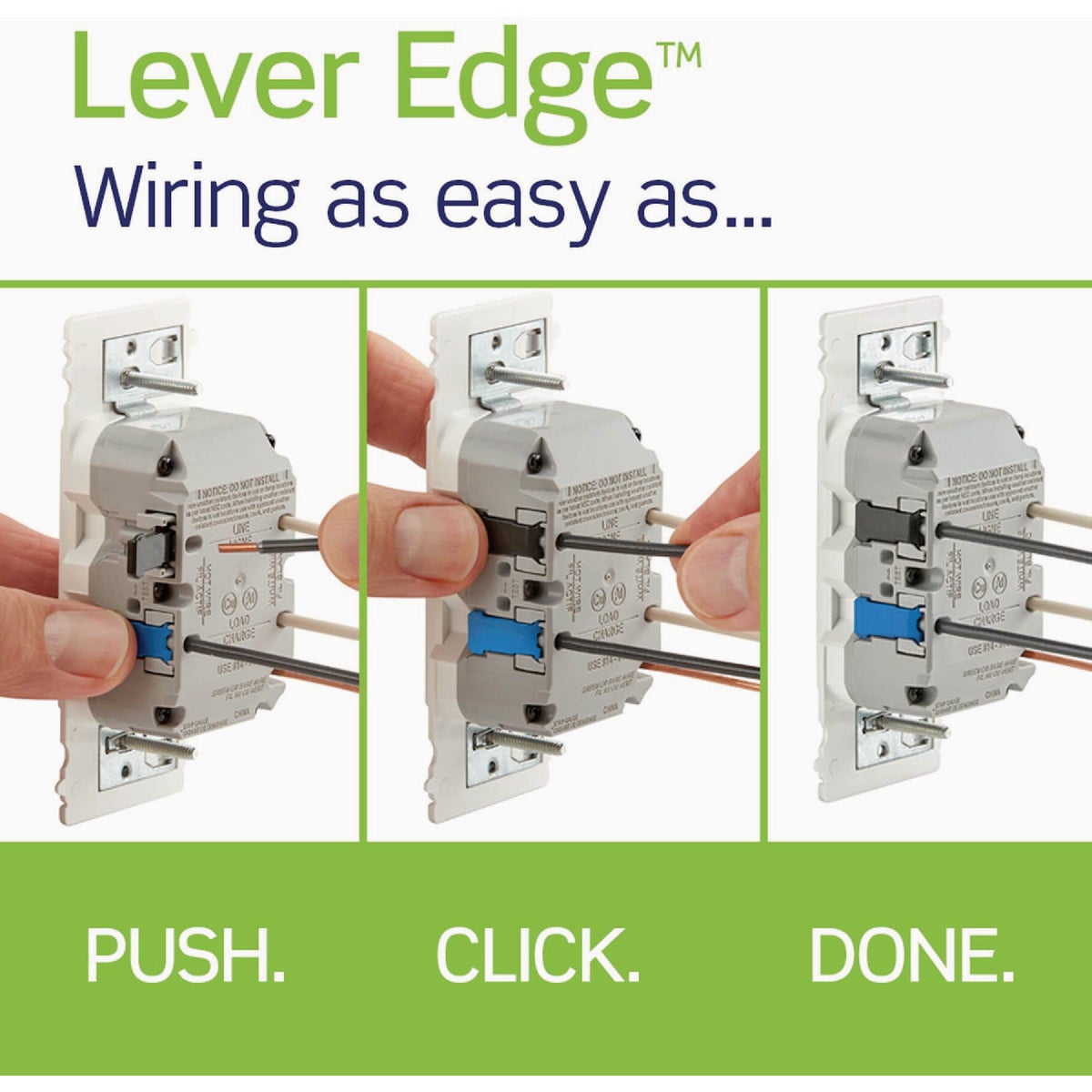 Leviton Lever Edge Self-Test 15A White Tamper-Resistant GFCI Duplex Outlet Image 3