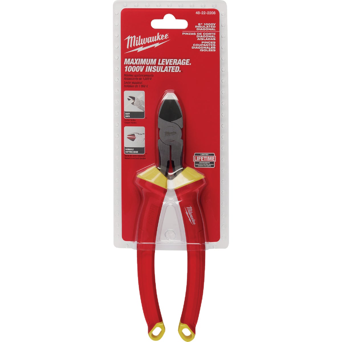 Milwaukee 8 In. 1000V Insulated Diagonal Cutting Pliers Image 4