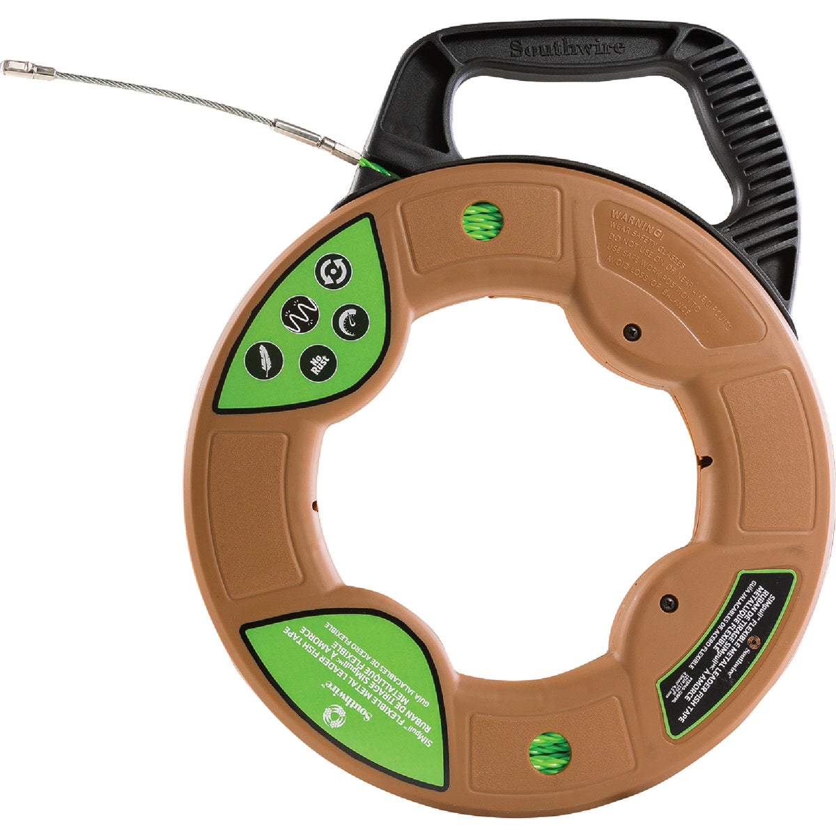 Southwire SIMpull 4.5mm W. x 125 Ft. L. Flexible Polymer Fish Tape