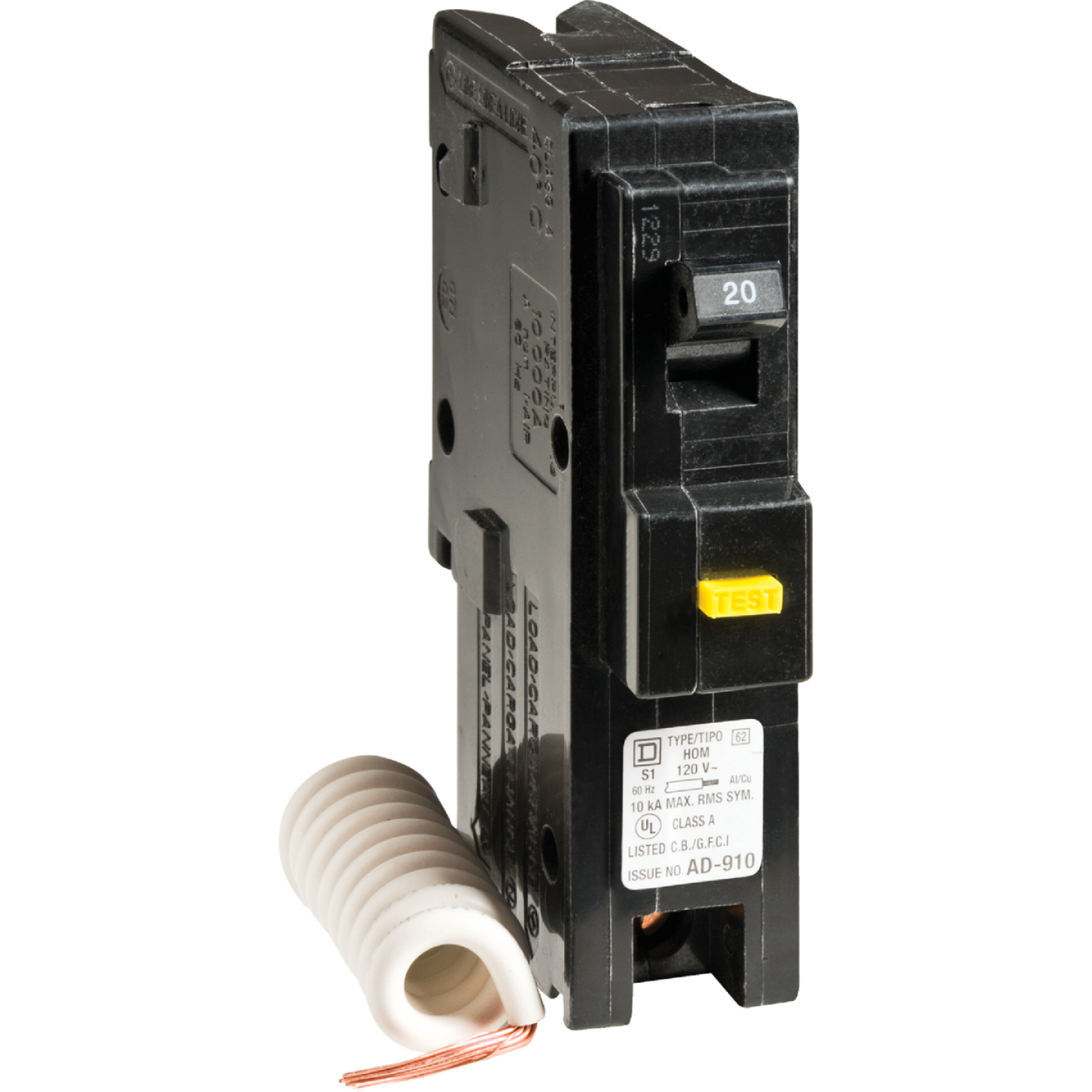 Square D Homeline 20A Single-Pole GFCI Breaker Image 1