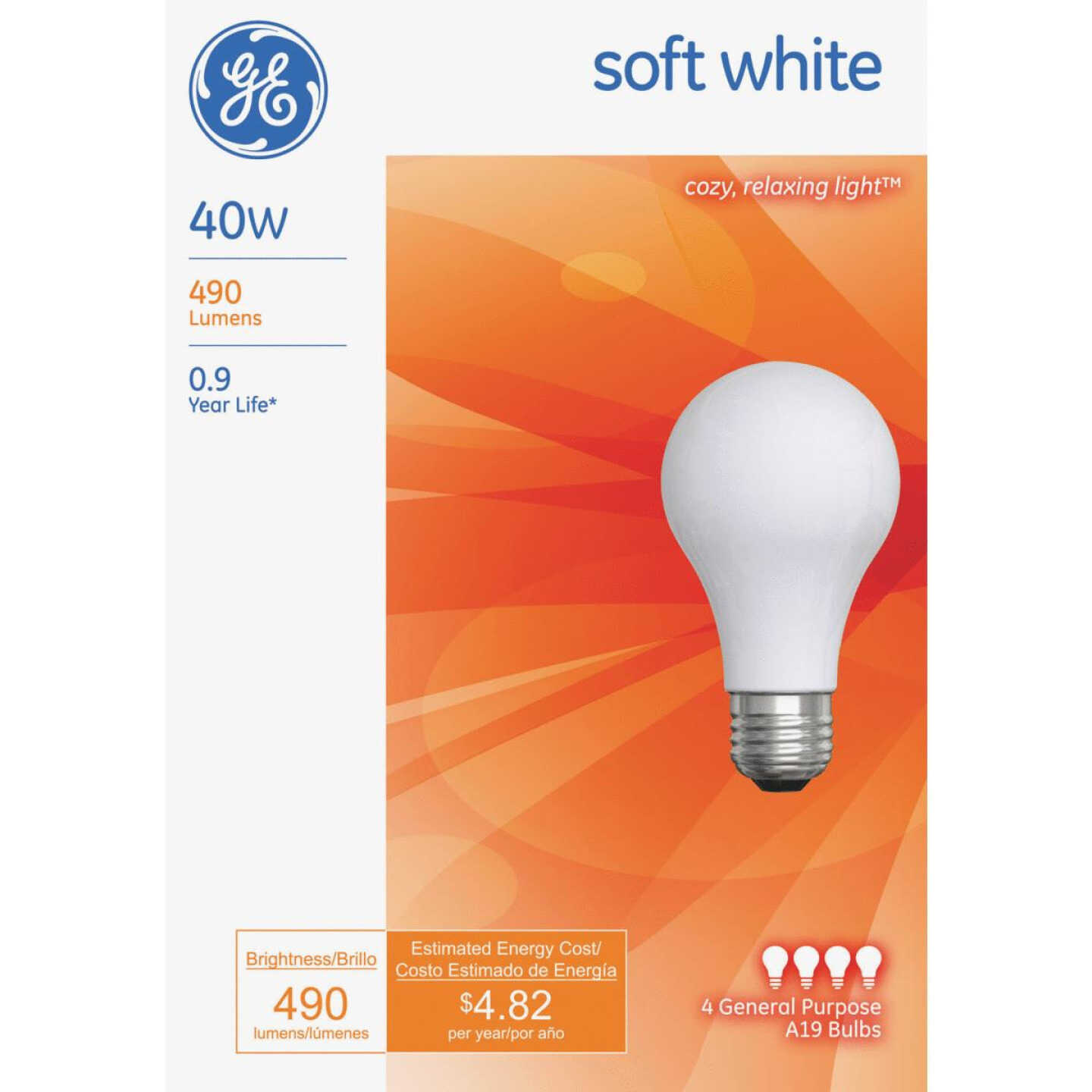 4PK 40W SW BULB Image 1