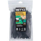 RETYZ EveryTie 6 In. Black Releasable Tie (100-Pack) Image 1