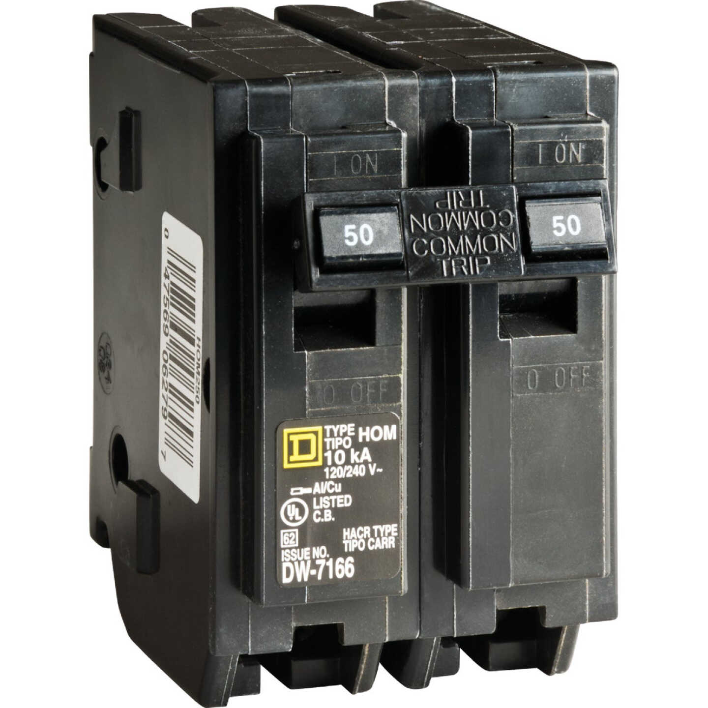 Square D Homeline 50A Double-Pole Standard Trip Circuit Breaker Image 1
