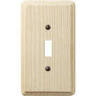 Amerelle 1-Gang Solid Ash Toggle Switch Wall Plate, Unfinished Ash Image 1