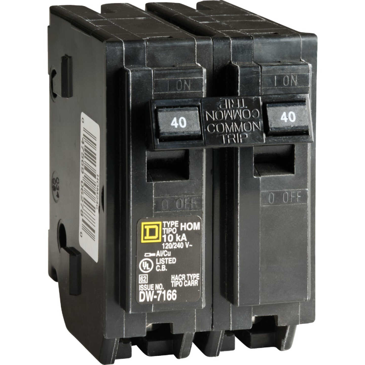 Square D Homeline 40A Double-Pole Standard Trip Circuit Breaker Image 1