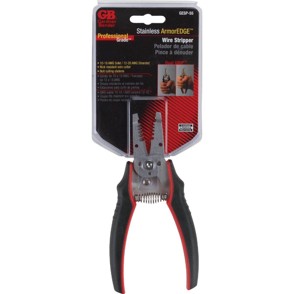 Gardner Bender 6-1/2 In. 10 to 18 AWG Solid, 12 to 20 AWG Stranded Armor Edge Cable Stripper Image 2