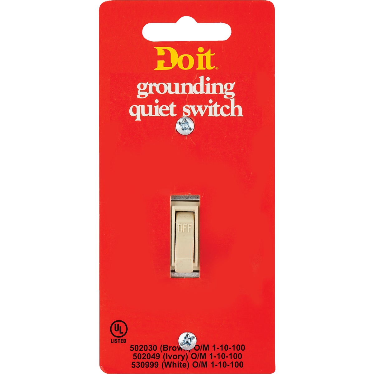 Do it Residential Grade 15 Amp Toggle Single Pole Switch, Ivory Image 2