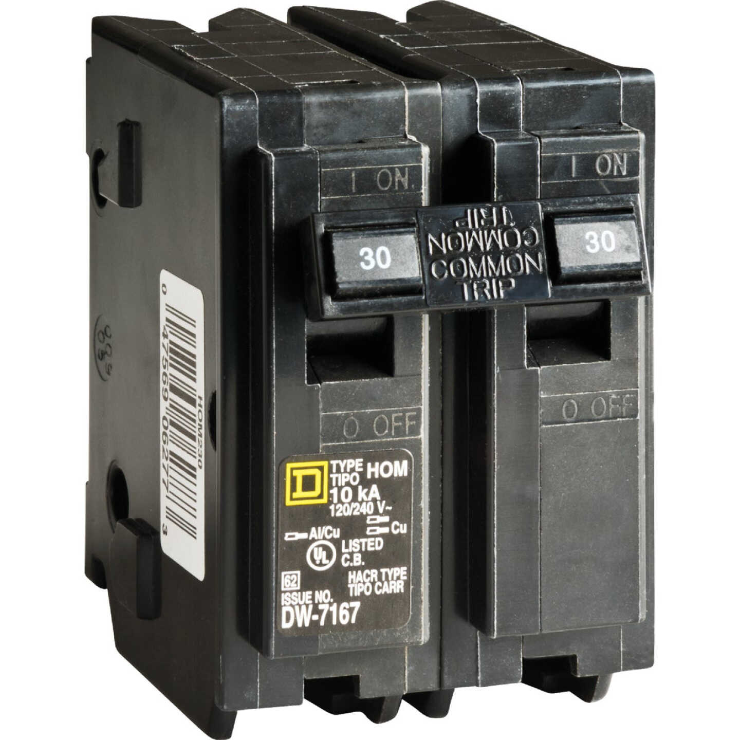 Square D Homeline 30A Double-Pole Standard Trip Circuit Breaker Image 1