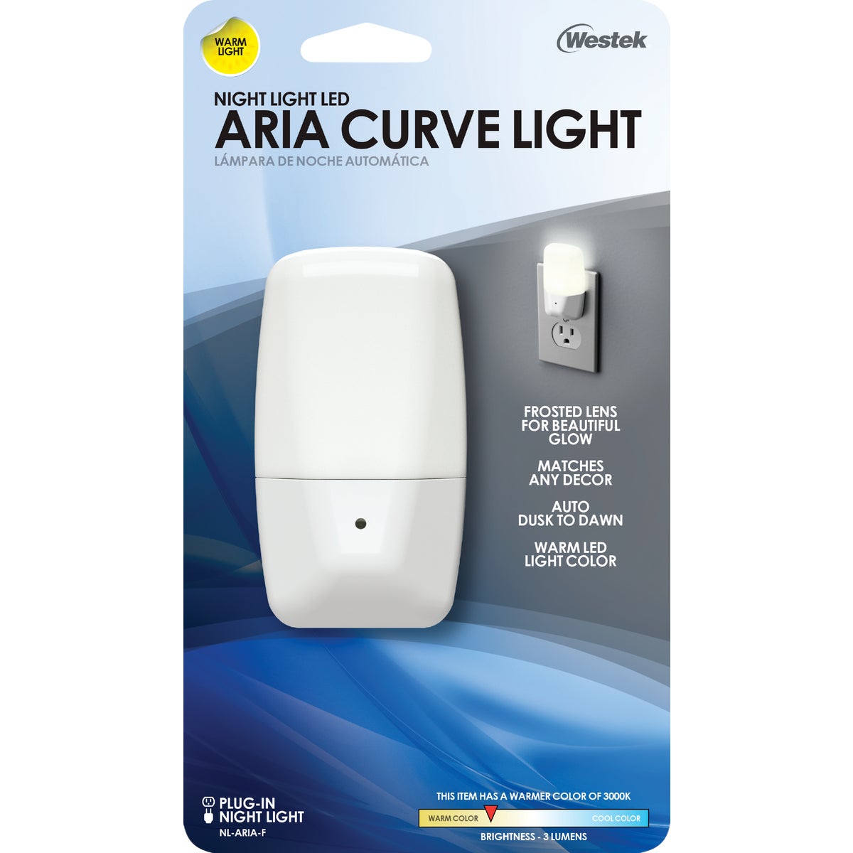 Westek Aria White Dusk To Dawn LED Night Light Image 2