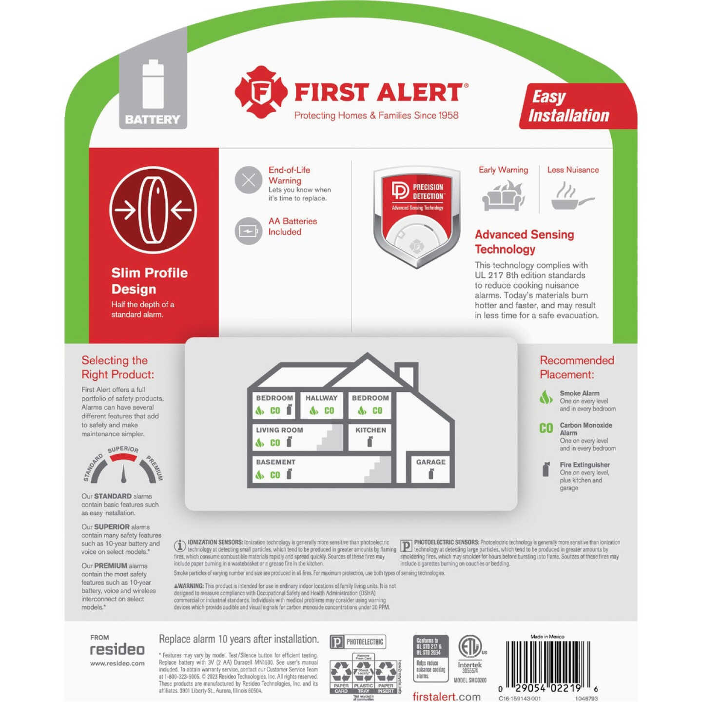 First Alert SMCO200 2-In-1 Battery Operated Photoelectric Smoke & Carbon Monoxide Alarm Image 2