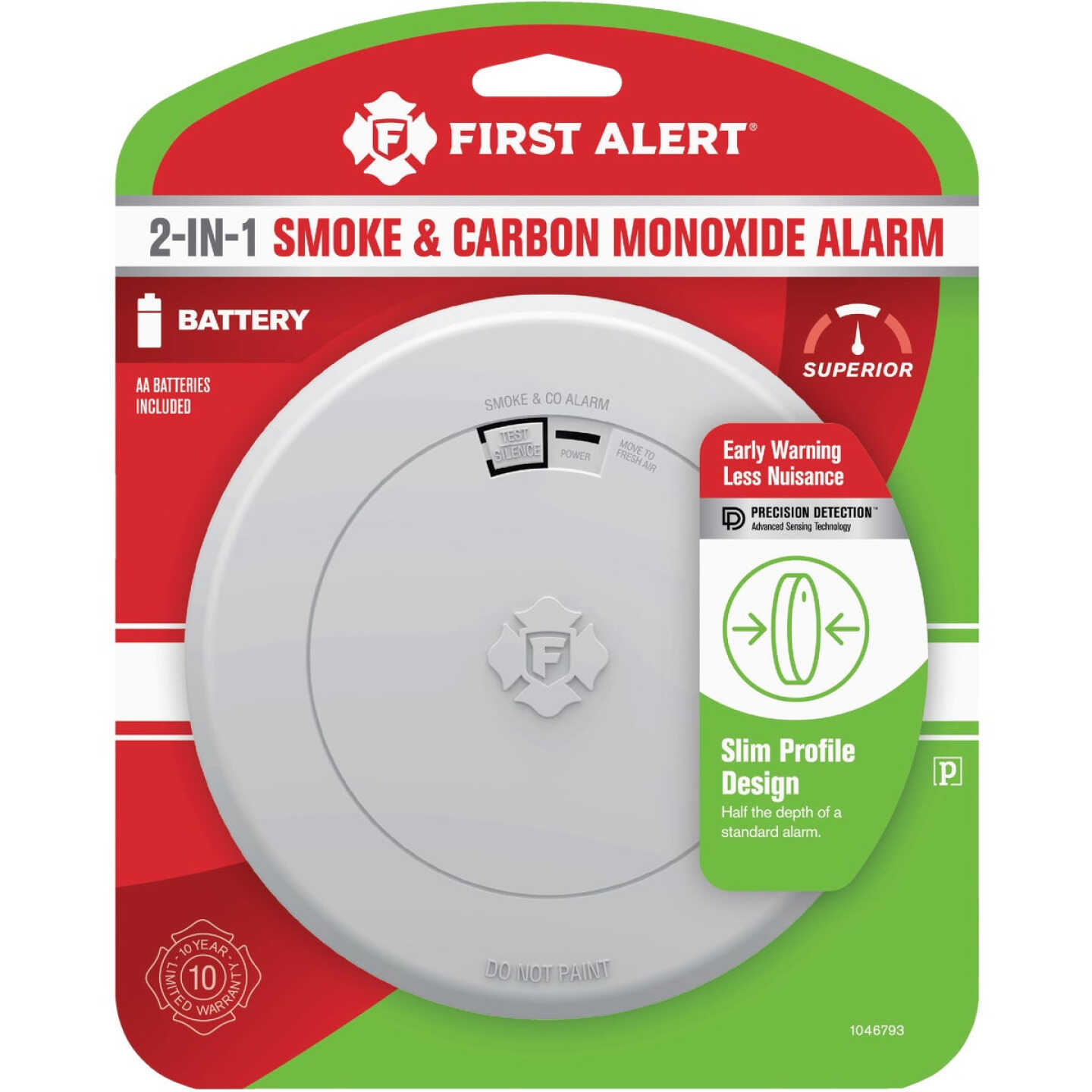 First Alert SMCO200 2-In-1 Battery Operated Photoelectric Smoke & Carbon Monoxide Alarm Image 1