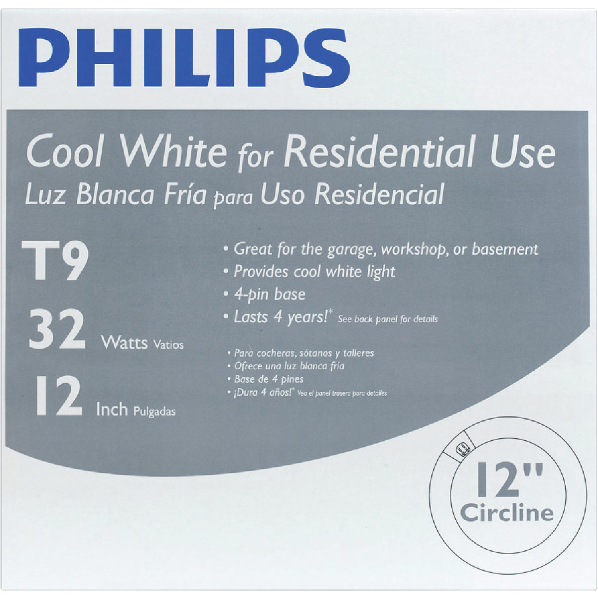 Philips 32W 12 In. Cool White T9 4-Pin Circline Fluorescent Tube Light Bulb Image 2
