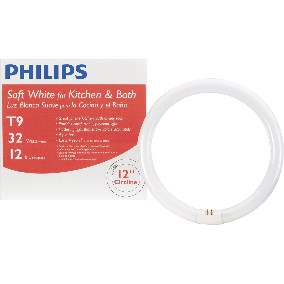 Philips 32W 12 In. Bright White T9 4-Pin Circline Fluorescent Tube Light Bulb Image 1