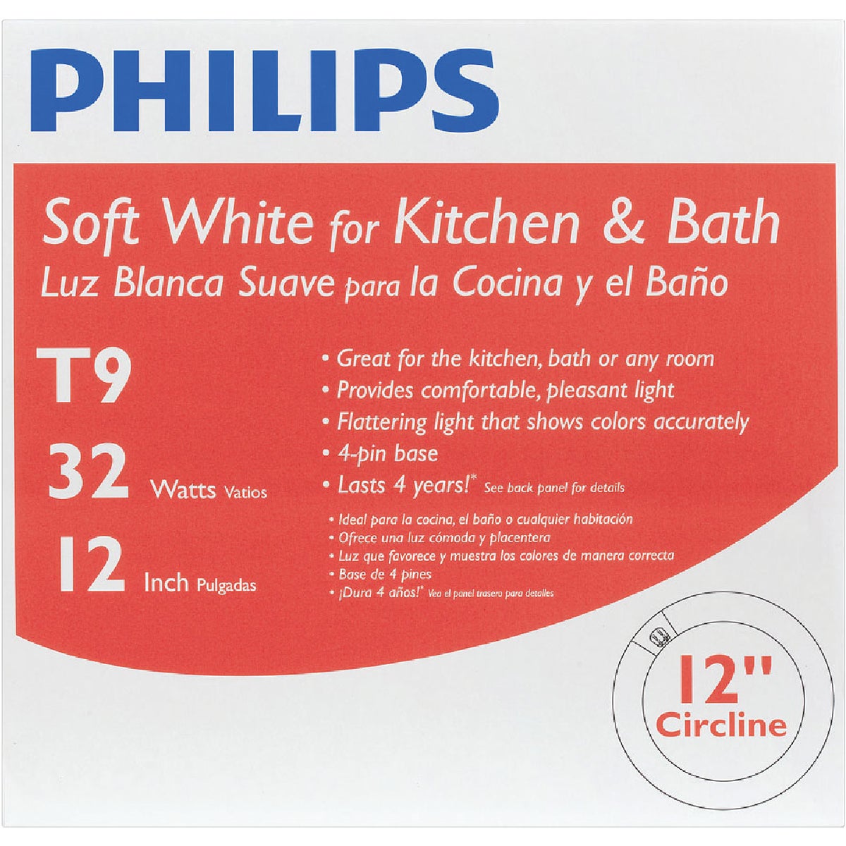 Philips 32W 12 In. Bright White T9 4-Pin Circline Fluorescent Tube Light Bulb Image 2