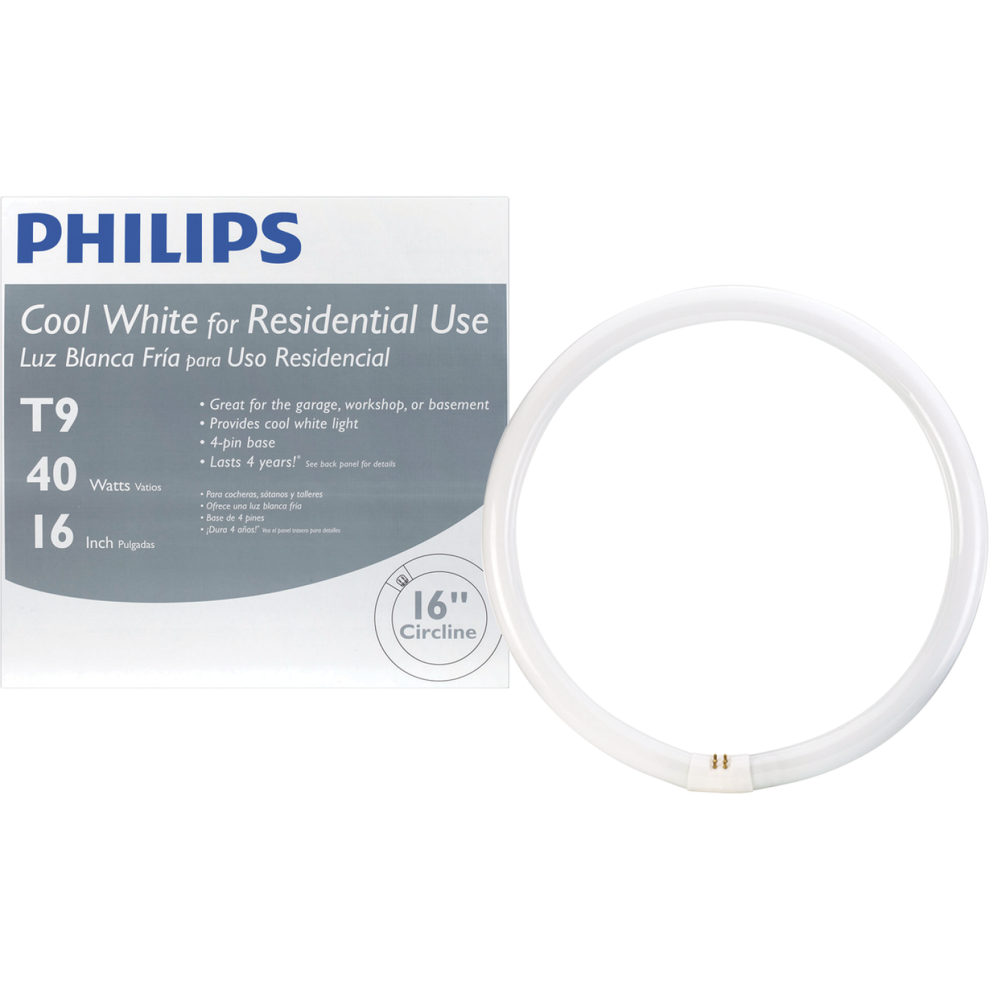 Philips 40W 16 In. Cool White T9 4-Pin Circline Fluorescent Tube Light Bulb Image 1