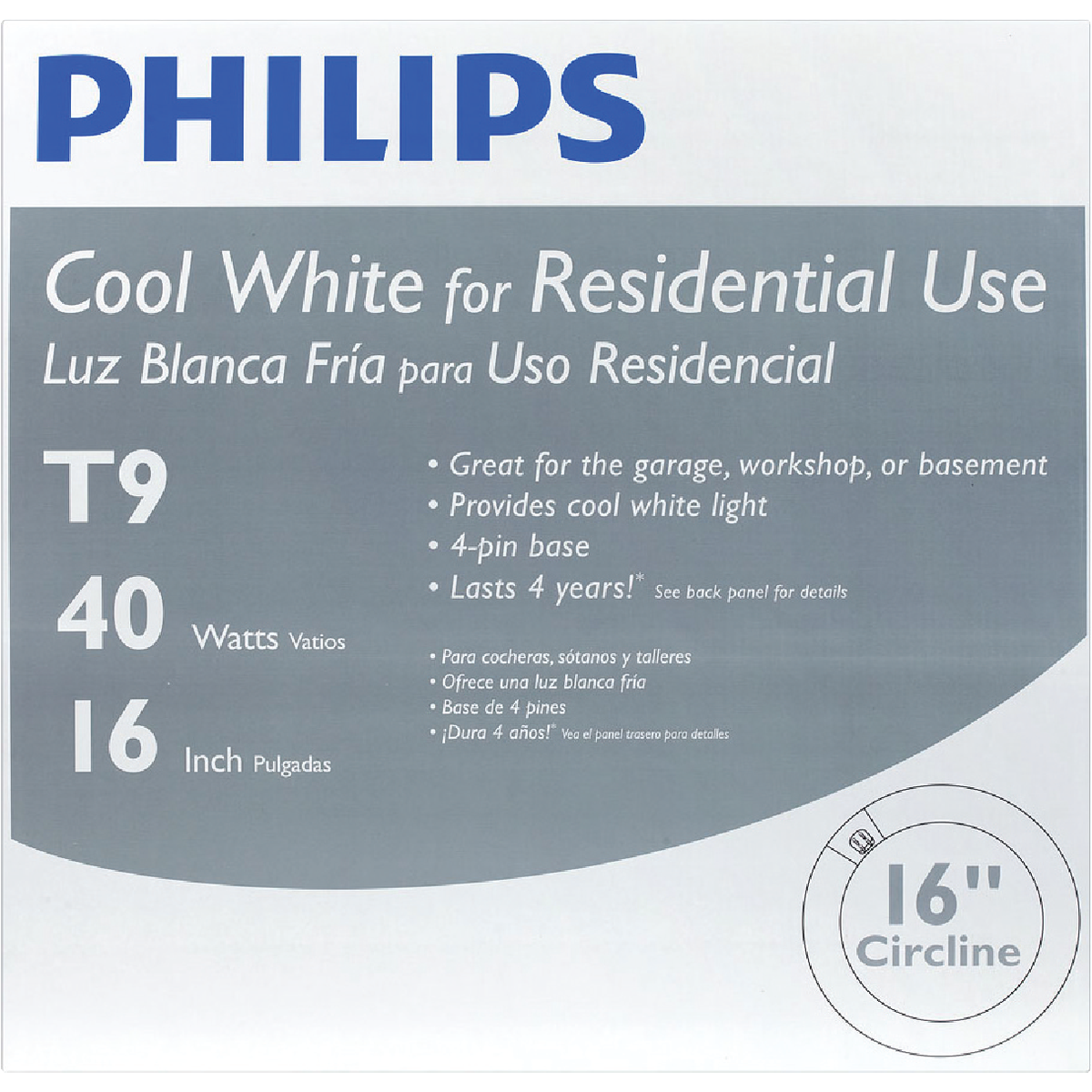 Philips 40W 16 In. Cool White T9 4-Pin Circline Fluorescent Tube Light Bulb Image 2