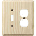 Amerelle 2-Gang Solid Ash Single Toggle/Duplex Outlet Wall Plate, Unfinished Ash Image 1