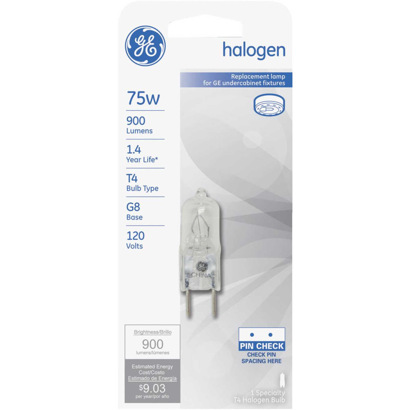 75W G8 HALOGEN BULB Image 1