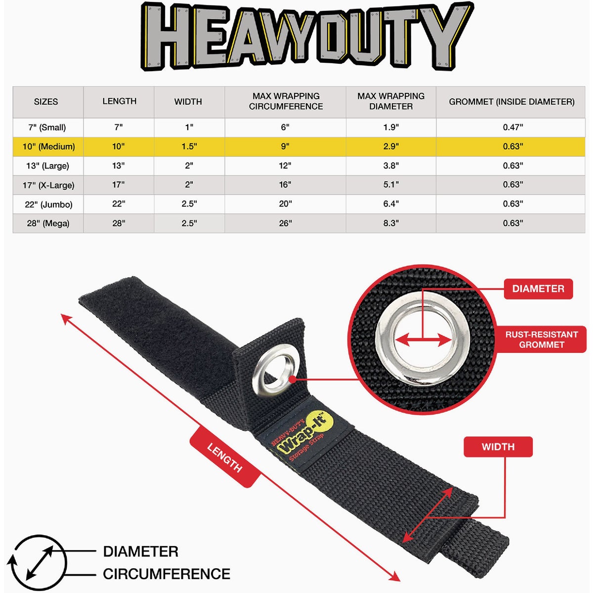 Wrap-It Storage 10 In. x 2 In. Heavy-Duty Straps (3-Pack) Image 6