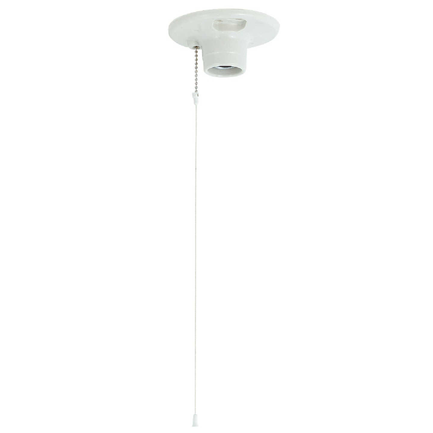 Leviton White Porcelain Incandescent 1-Piece Lampholder Image 1