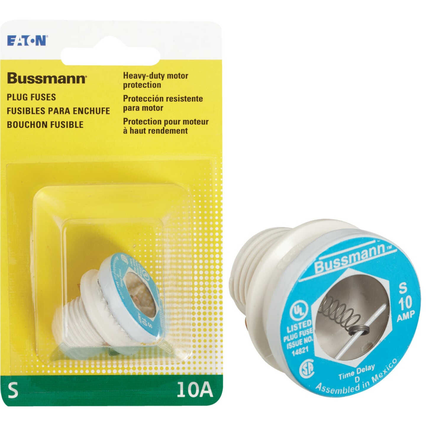 Bussmann 10A BP/S Time-Delay Plug Fuse Image 1