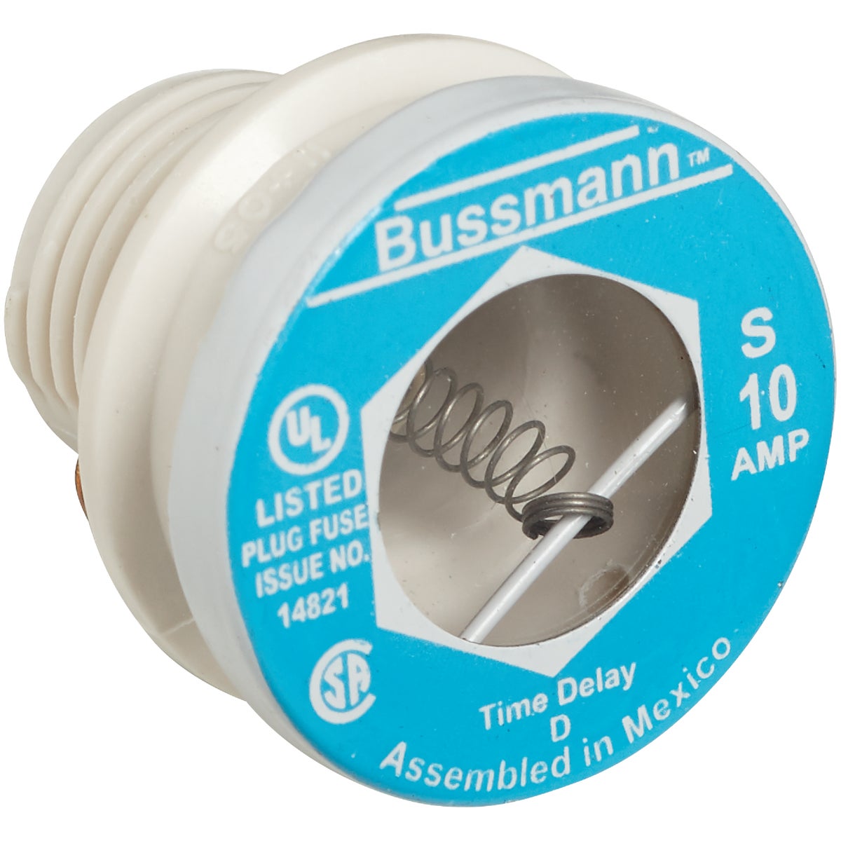 Bussmann 10A BP/S Time-Delay Plug Fuse Image 3