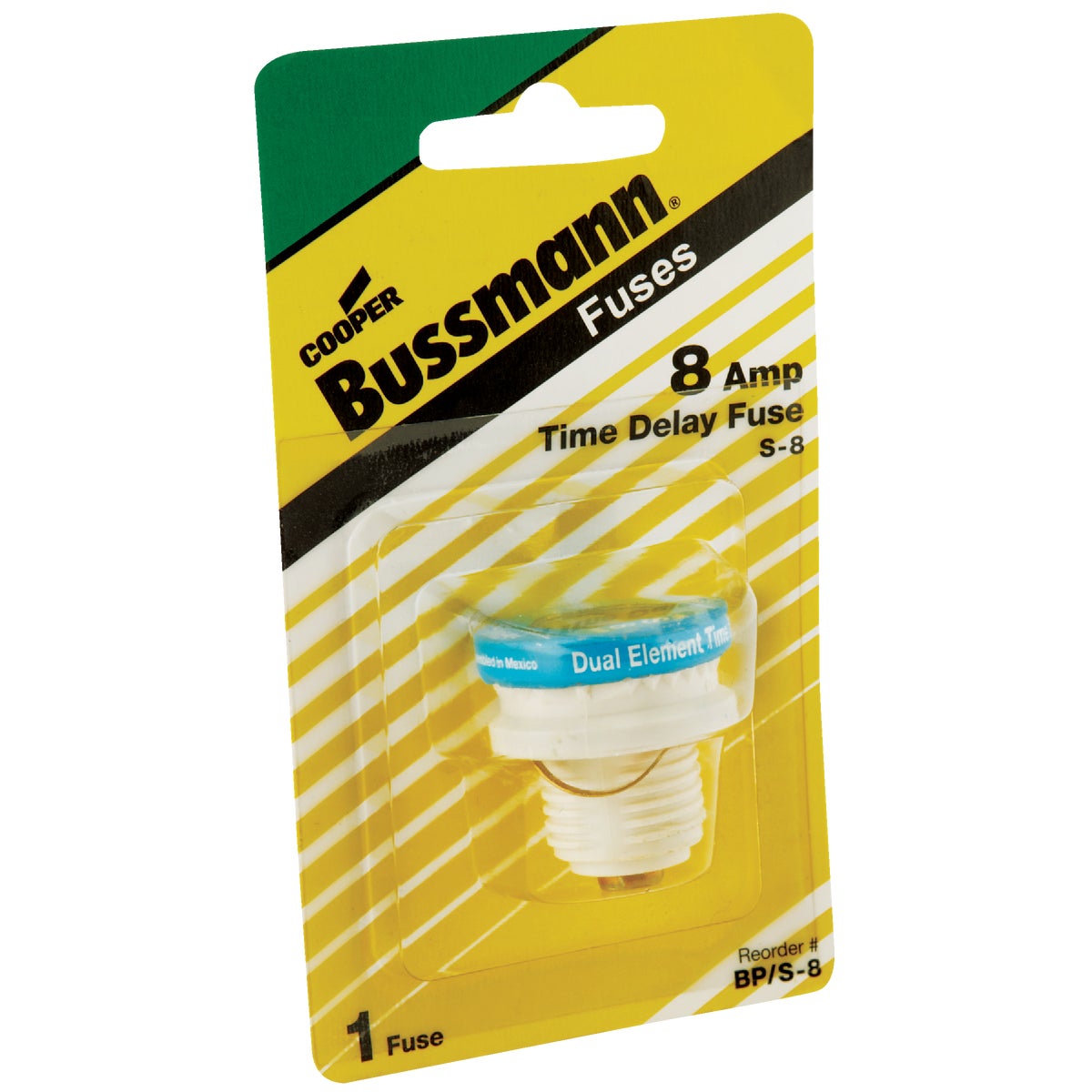 Bussmann 8A BP/S Time-Delay Plug Fuse Image 2