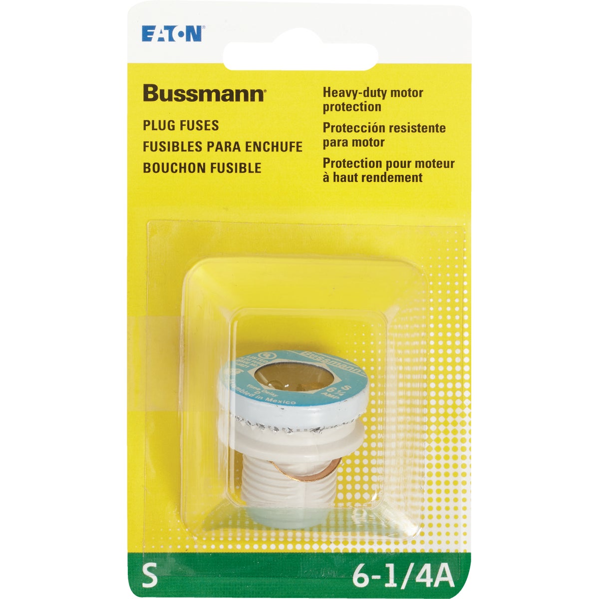 Bussmann 6-1/4A BP/S Time-Delay Plug Fuse Image 2