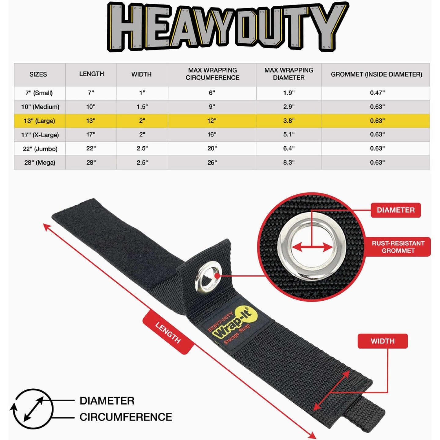 Wrap-It Storage 13 In. x 2 In. Heavy-Duty Straps (2-Pack) Image 5