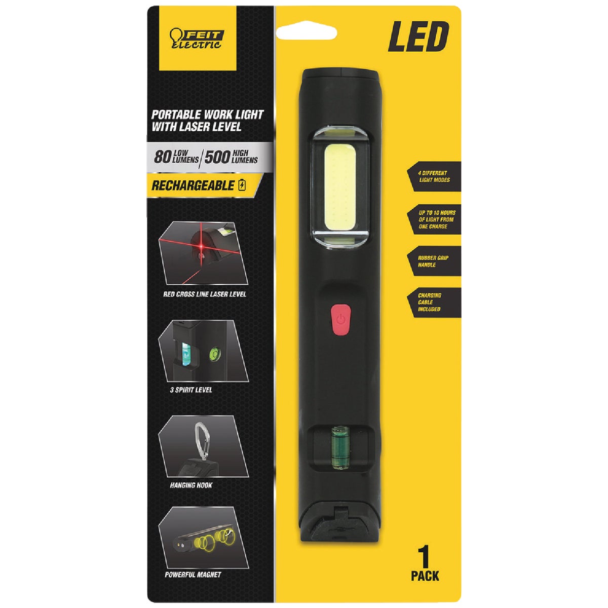 Feit Electric 500 Lm. LED Rechargeable Adjustable Handheld Work Light Image 2