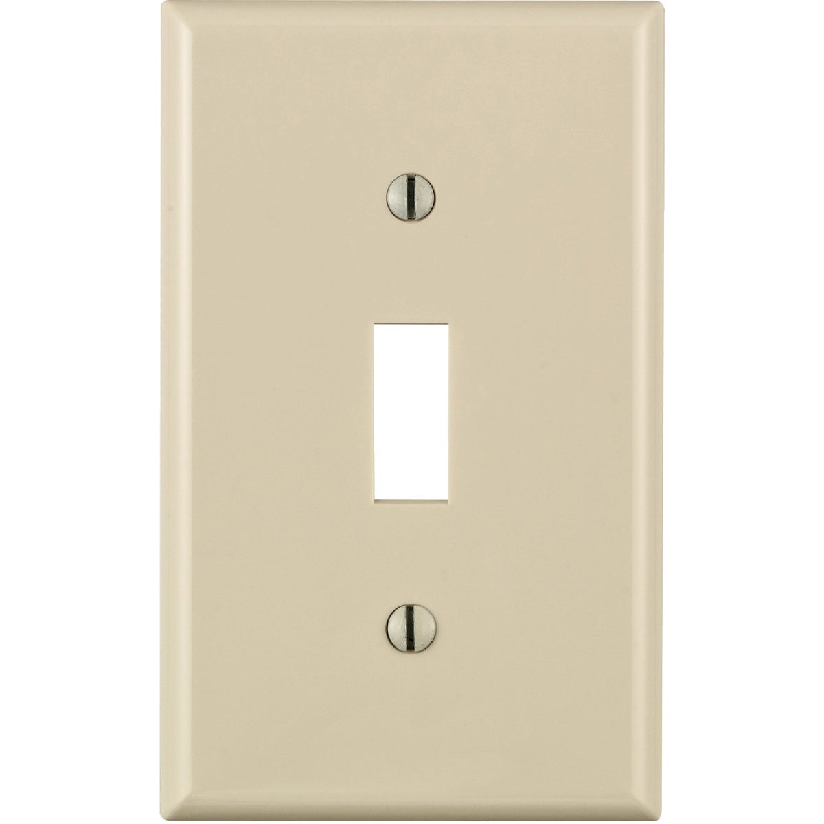 Leviton 1-Gang Thermoplastic Nylon Toggle Switch Wall Plate, Light Almond Image 1