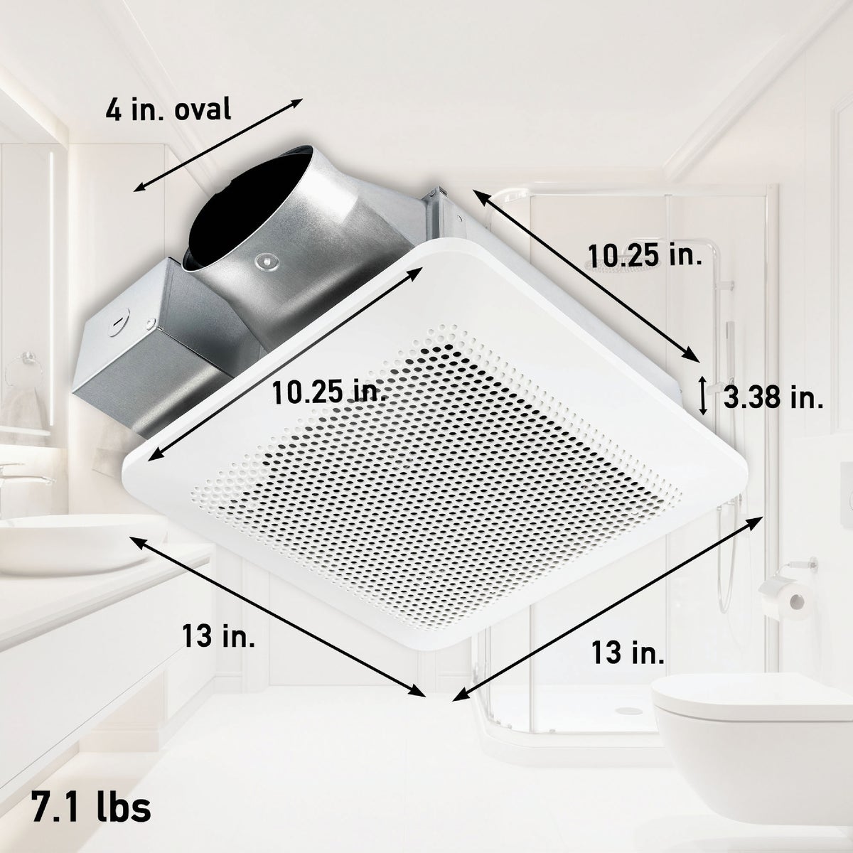 Panasonic Whisper Thin 80/100 CFM 0.5/0.9 Sones 120V Auto Bath Exhaust Fan Image 2