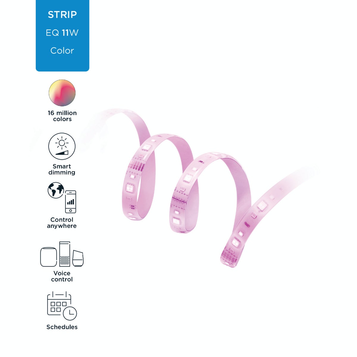 Wiz 3.3 Ft. L. White 2700K to 6500K LED Smart Strip Extension Image 3