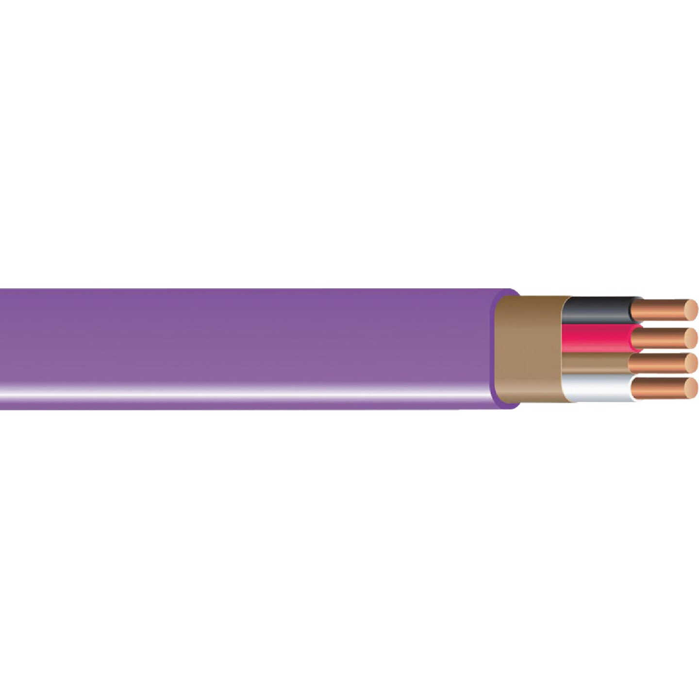 Romex 100 Ft. 12/3 Solid Purple NMW/G Electrical Wire Image 1