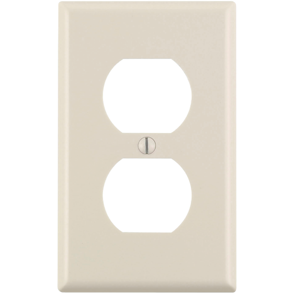 Leviton 1-Gang Smooth Plastic Outlet Wall Plate, Light Almond (10-Pack) Image 1