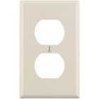 Leviton 1-Gang Smooth Plastic Outlet Wall Plate, Light Almond (10-Pack) Image 1