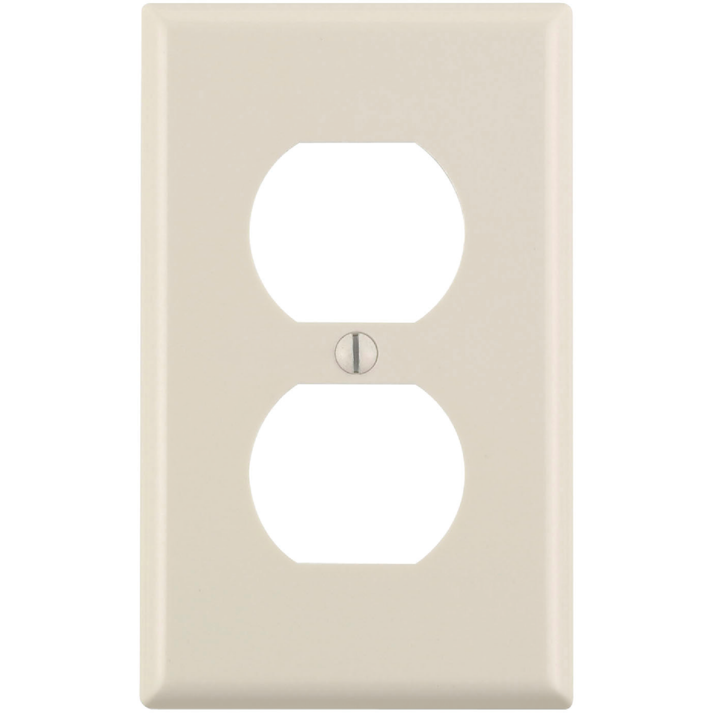 Leviton 1-Gang Smooth Plastic Outlet Wall Plate, Light Almond (10-Pack) Image 1