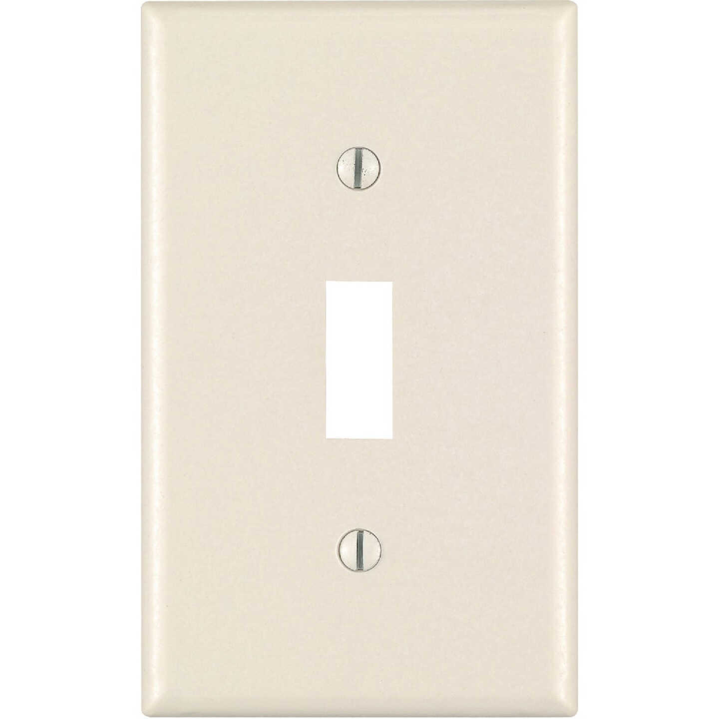 Leviton 1-Gang Plastic Toggle Switch Wall Plate, Light Almond (10-Pack) Image 1