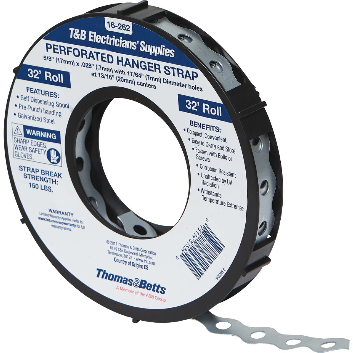 Thomas & Betts 5/8 In. W. x 32 Ft. L. Steel Hanger Strap Image 4