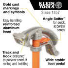 Klein Tools 1/2 In. EMT Aluminum Conduit Bender with Angle Setter Image 6