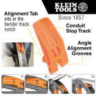 Klein Tools 1/2 In. EMT Aluminum Conduit Bender with Angle Setter Image 5