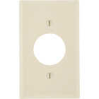 Leviton 1-Gang Smooth Plastic Single Outlet Wall Plate, Ivory Image 1