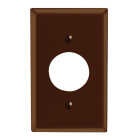 Leviton 1-Gang Smooth Plastic Single Outlet Wall Plate, Brown Image 1